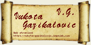 Vukota Gazikalović vizit kartica